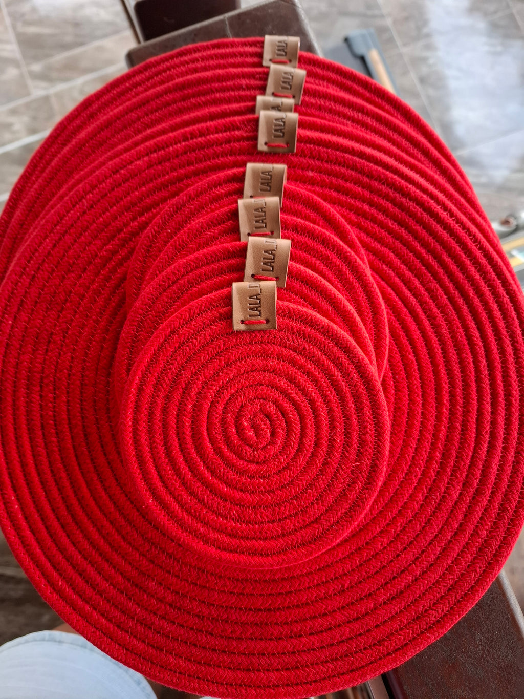 Individuales color rojo
