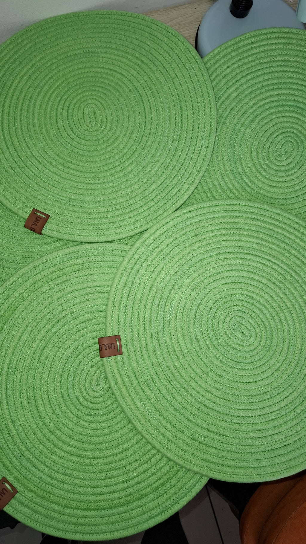 Individuales verde limón