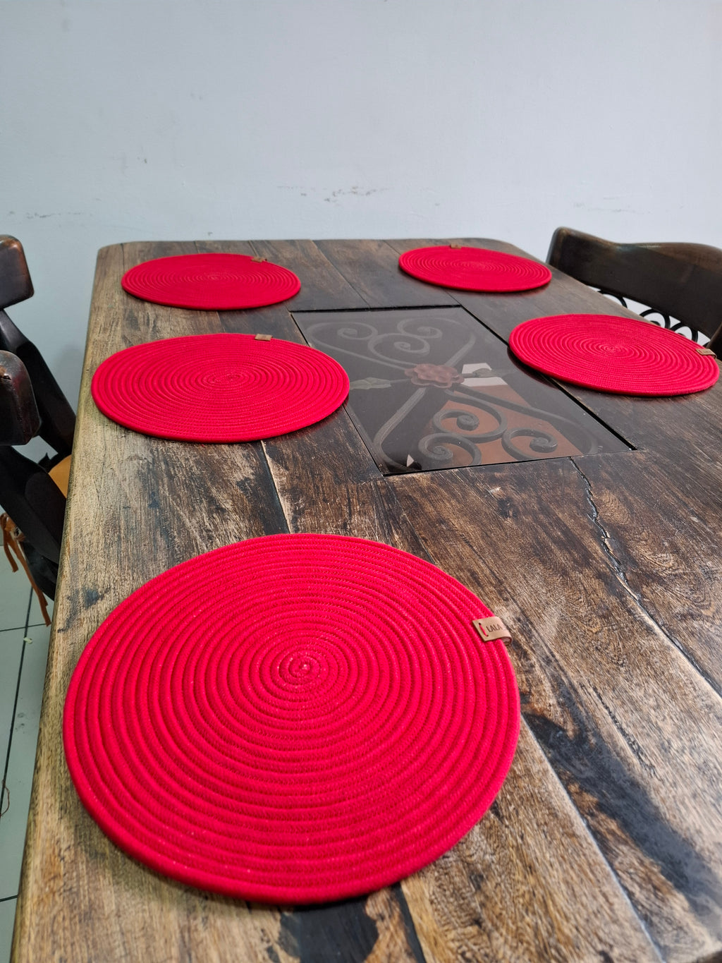 Individuales color rojo