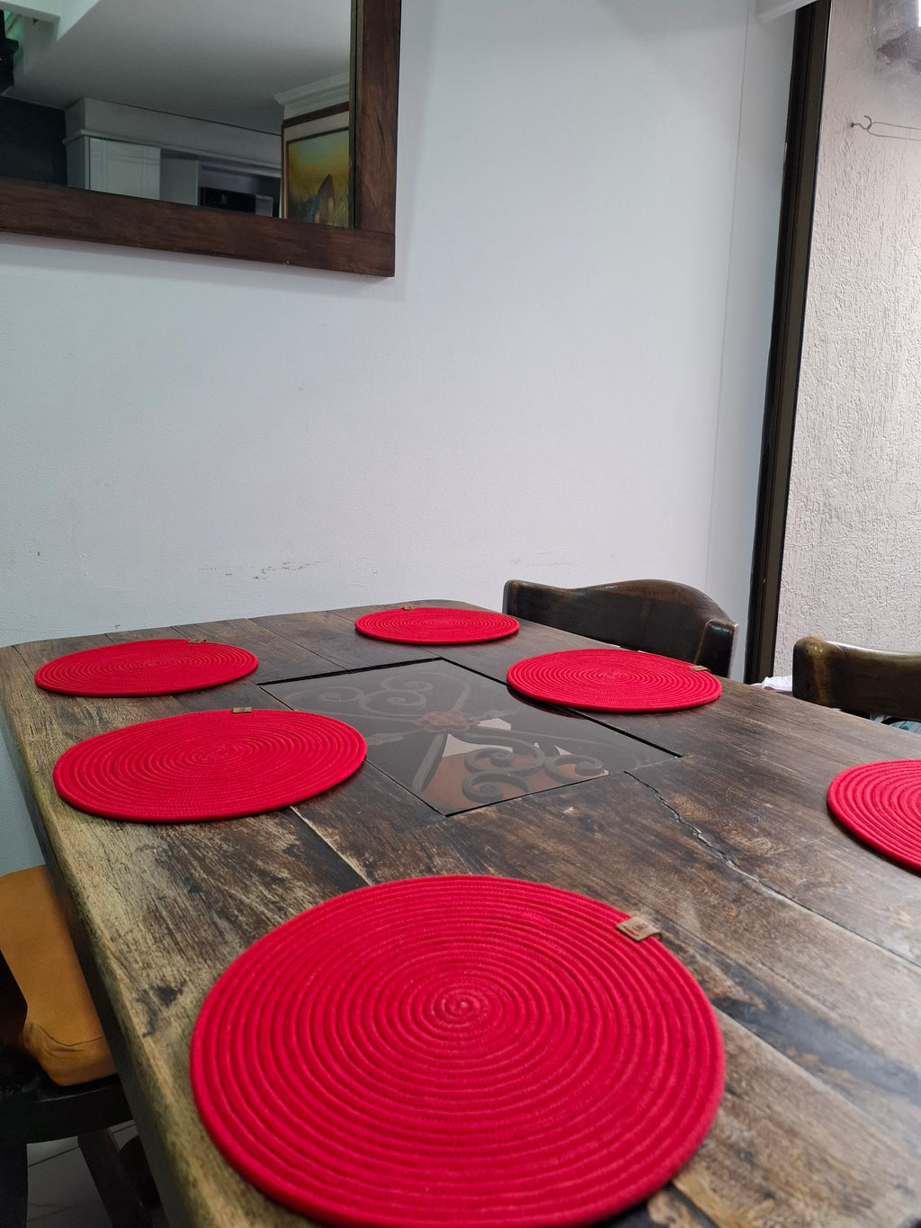 Individuales color rojo
