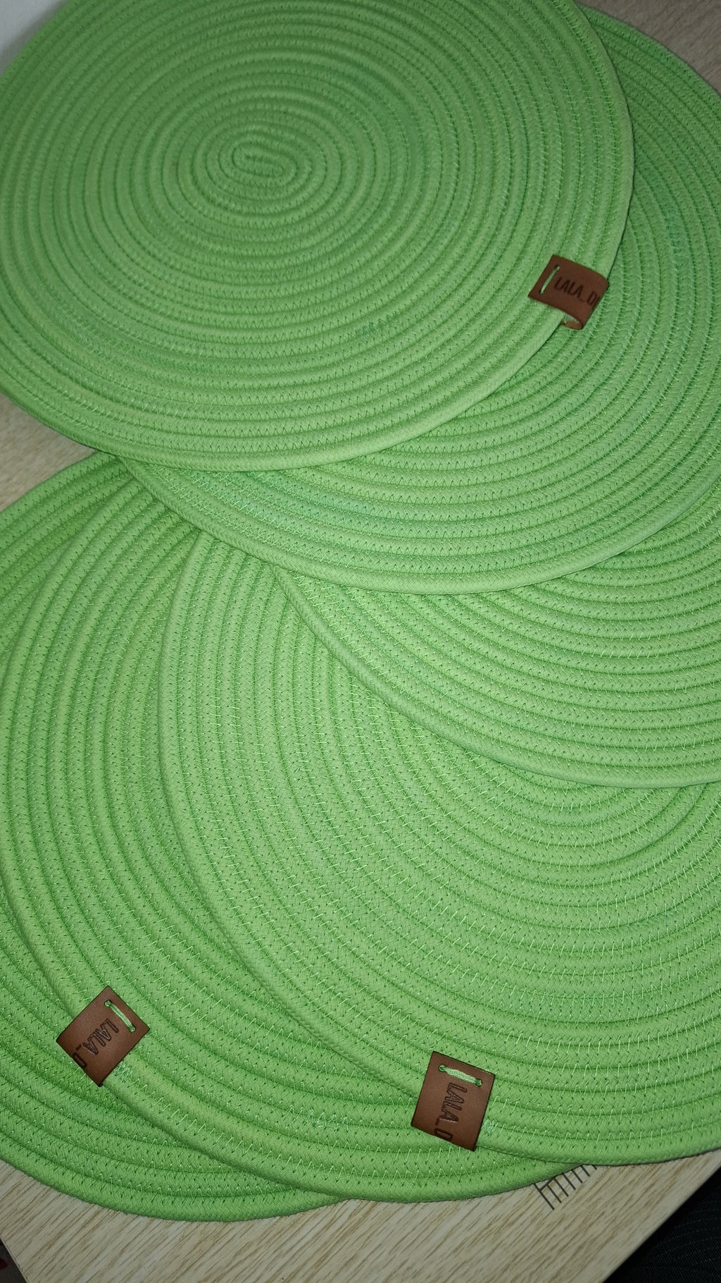 Individuales verde limón