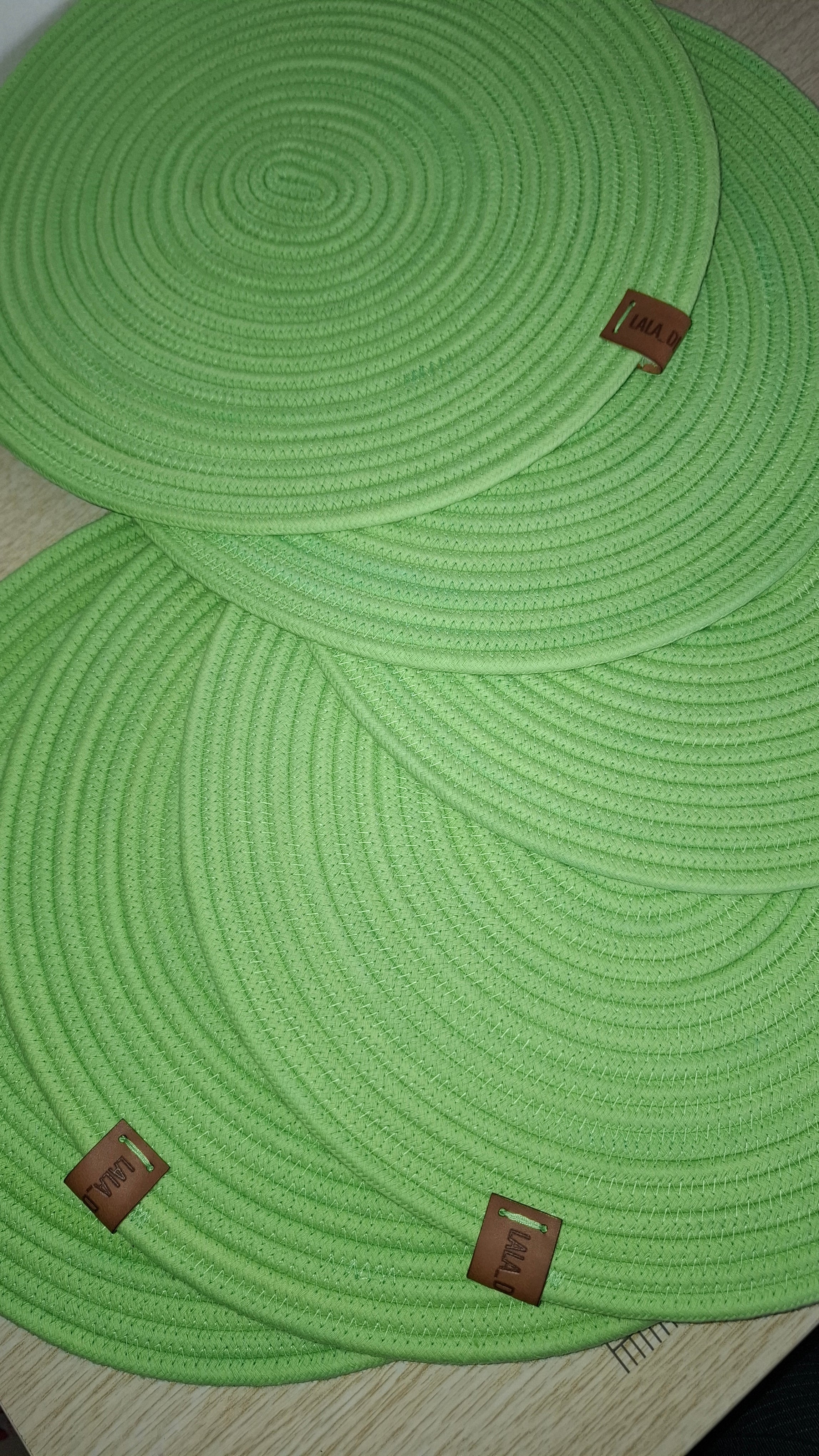 Individuales verde limón