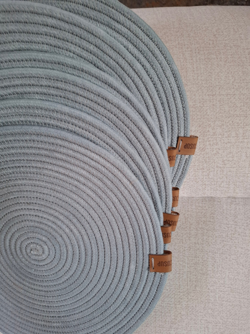 Individuales gris pastel