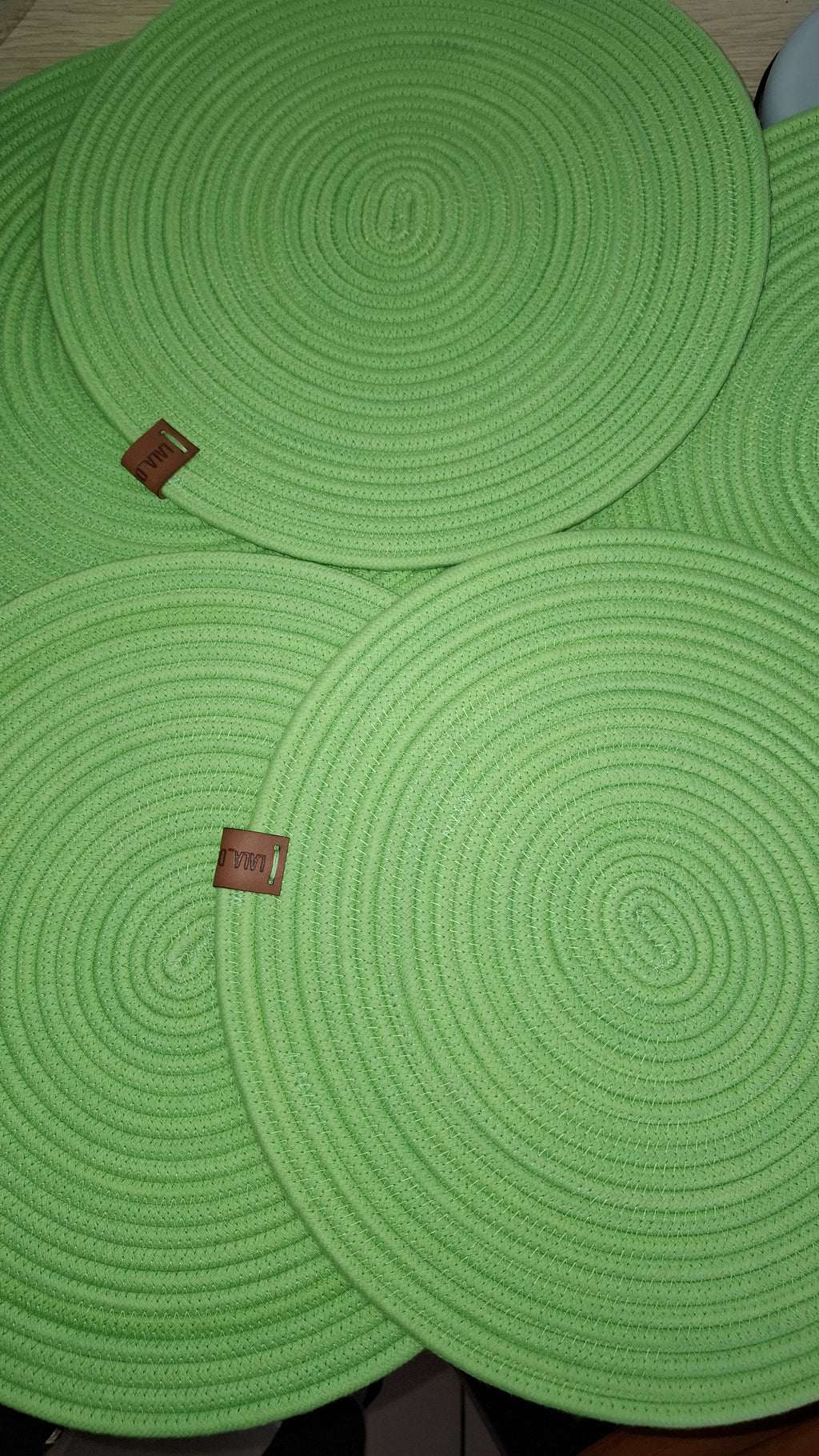 Individuales verde limón