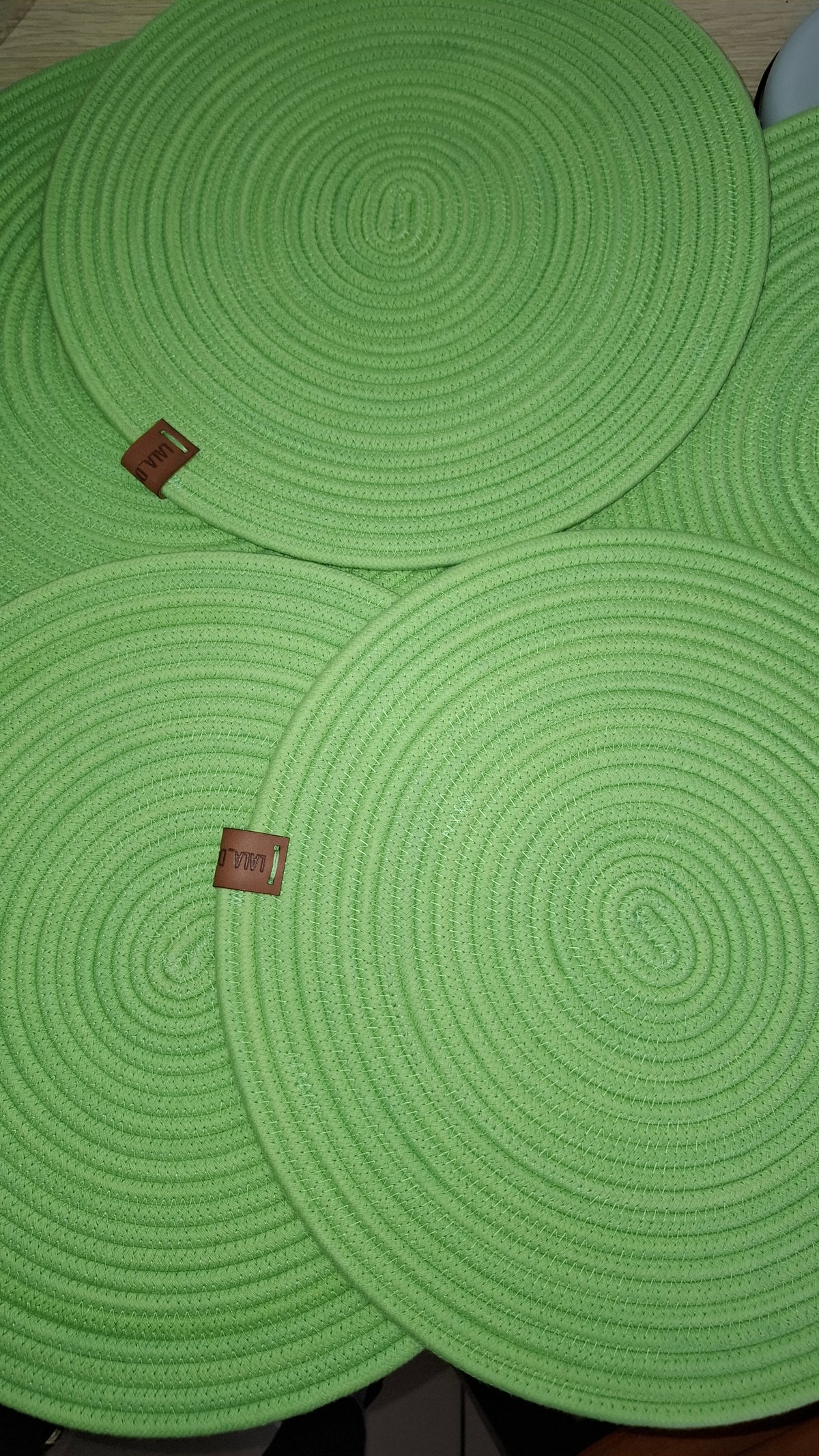 Individuales verde limón