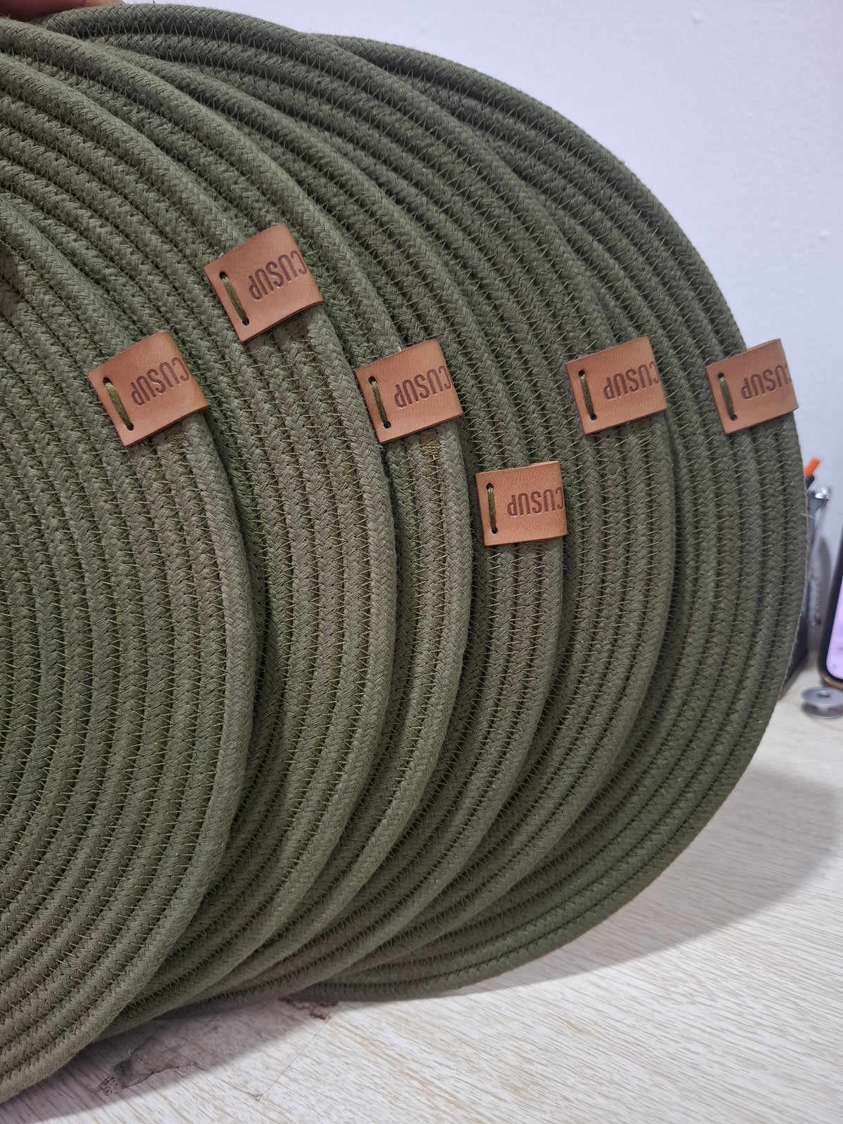 Individuales verde militar