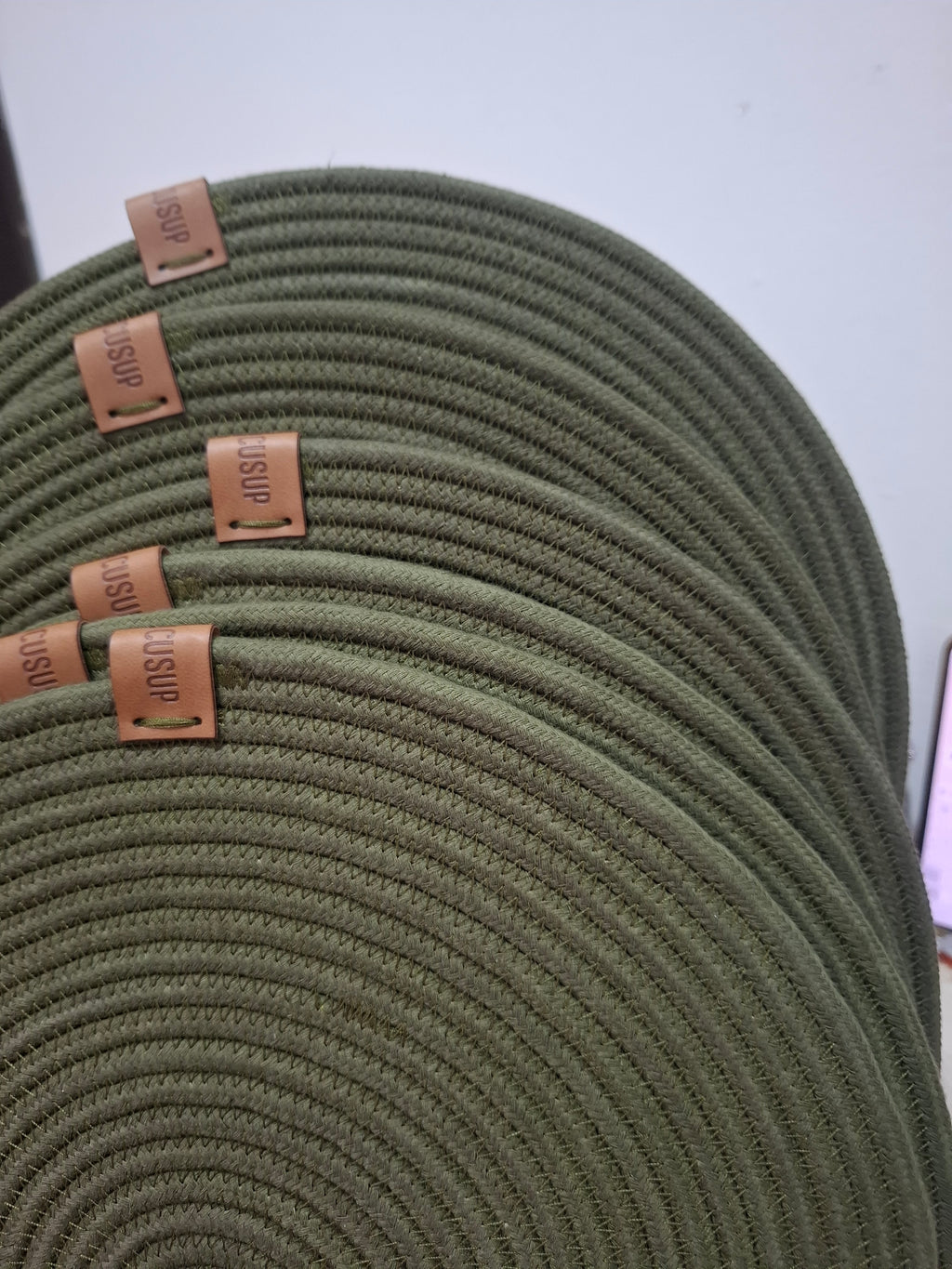Individuales verde militar