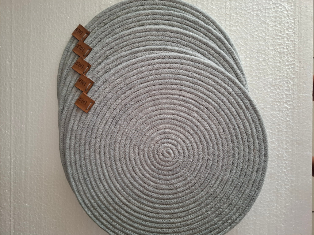 Individuales gris pastel